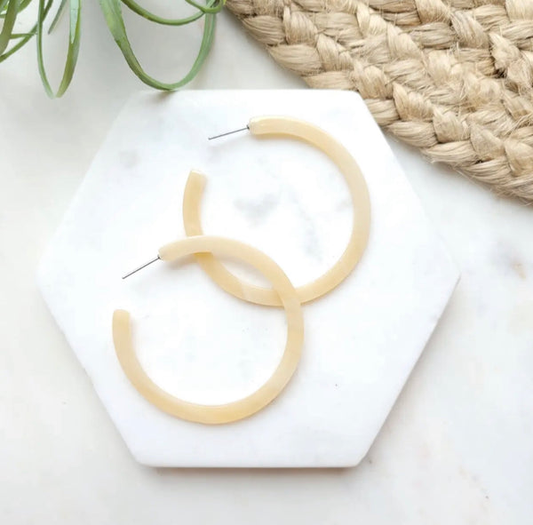 Natural - Acrylic Earrings